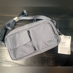 Lululemon Light Gray Multi-Pocket Crossbody Bag